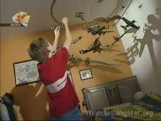 Thomas and his model airplanes